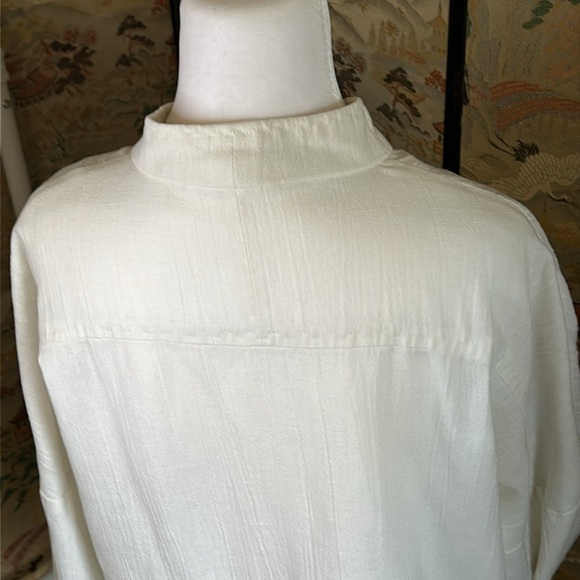 VINTAGE HOMEMADE EMBROIDERED WHITE BOHO HIPPIE LONG SLEEVE NO TAGS SZ M/S - Picture 7 of 13